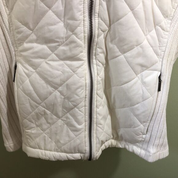 Cambridge Dry Goods Women's Vest Hooded Full Zip White Size Large - Picture 3 of 7